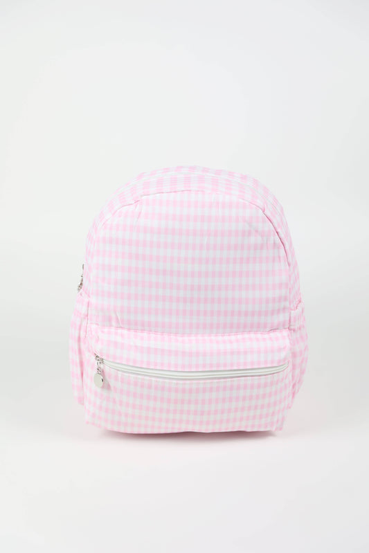 Nylon Backpack (Toddler Size): Light Pink Gingham