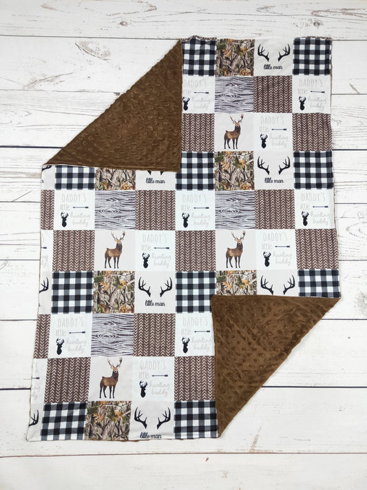 Little Man Deer Print Blanket